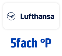 Jetzt bei Lufthansa 5fach °Punkte. Hier Coupon aktivieren.