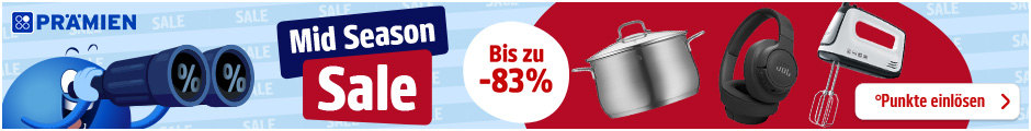 Midseason Sale bis zu -83%: Jetzt Punkte einlösen.
