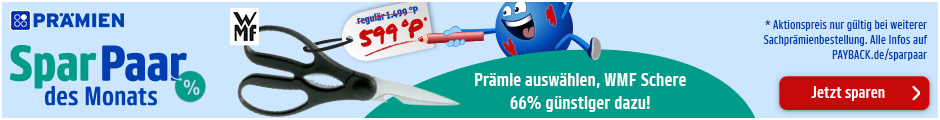 PAYBACK Prämien: WMF Schere 66% günstiger. Beim Kauf einer Aktionsprämie. Jetzt sparen!