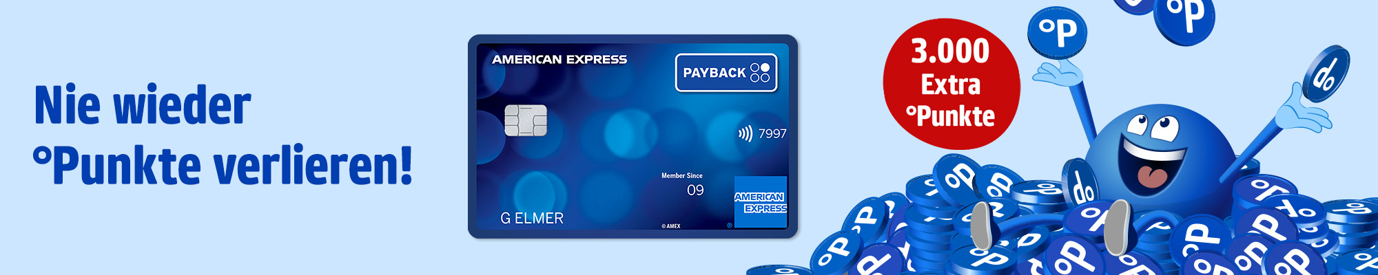 Mit der kostenlosen PAYBACK Amex Kreditkarte immer und überall punkten und Extra-Punkte für die Beantragung sichern