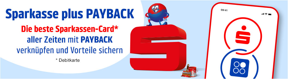 Hier klicken und Sparkassen-Card (Debitkarte) mit PAYBACK verknüpfen und Vorteile sichern.