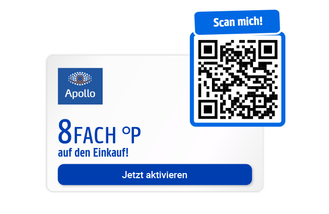 Jetzt Coupon aktivieren und bis zu 8fach bei Apollo punkten.