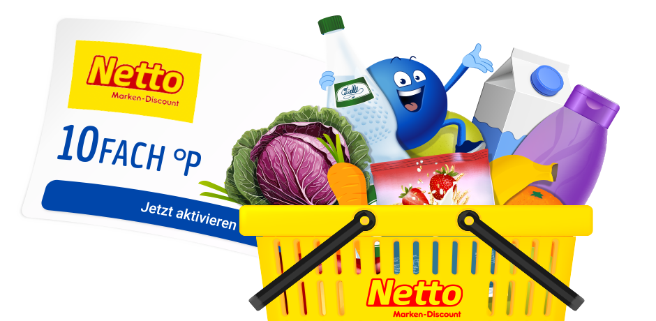 Coupon aktivieren und 10FACH bei Netto punkten!