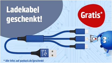 PAYBACK Prämien: 3in1 Ladekabel geschenkt! Jetzt Punkte einlösen.