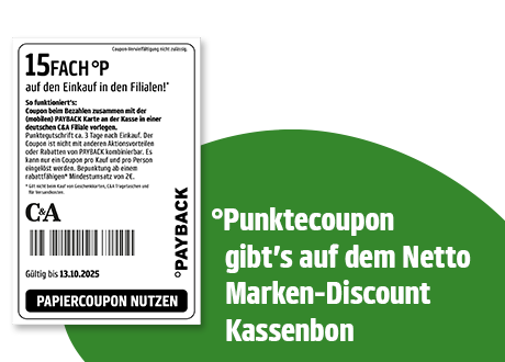 4 Coupons = 1 Gewinnchance!