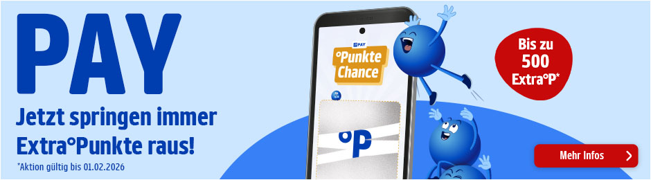 Mit der PAYBACK PAY Punktechance bis zu 500 Extrapunkte sammeln.