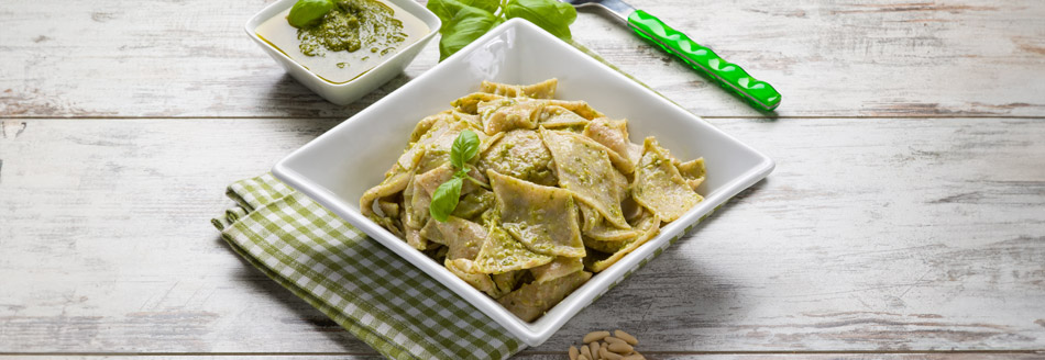 Die Testaroli ist noch unentschlossen, ob sie ein Pfannkuchen ist.