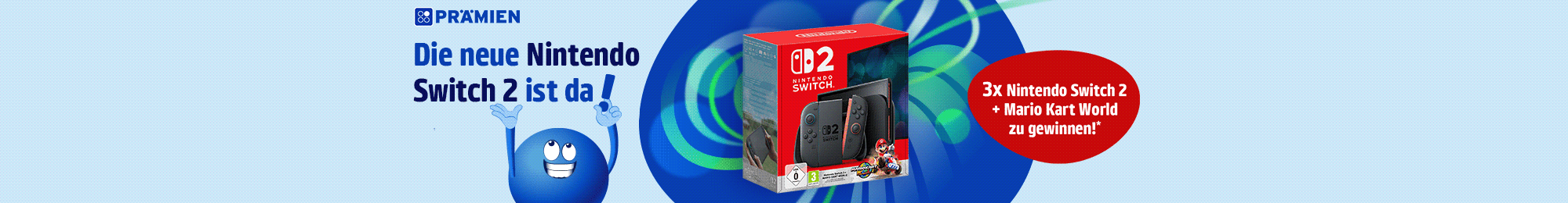 ALT-Text: PAYBACK Prämien: Prämie kaufen und 1 von 3 Nintendo 2 + Mario World sichern! Coupon aktivieren.