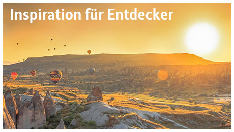 Heißluftballone in den sonnigen Bergen – Inspirationen bei SunExpress für Entdecker finden