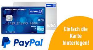 Die Hinterlegung der AMEX Kreditkarte bei PayPal bringt noch mehr PAYBACK Punkte.