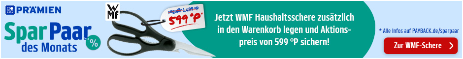 PAYBACK Prämien: Beim Kauf einer Aktionsprämie, WMF Schere 66% günstiger. Jetzt sparen!