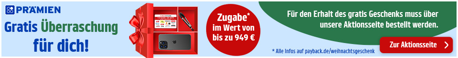 Beim Kauf einer Aktionsprämie gibt es ein gratis Geschenk für dich! Zur Aktionsseite.
