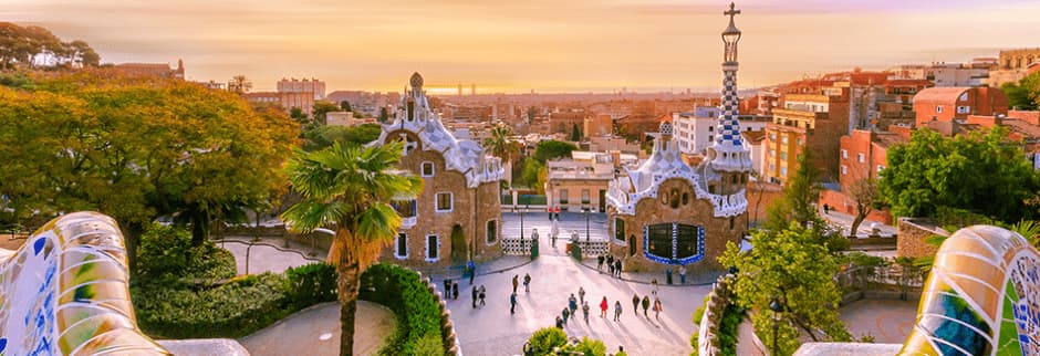 Städtetrips im Herbst: Blick auf Barcelona