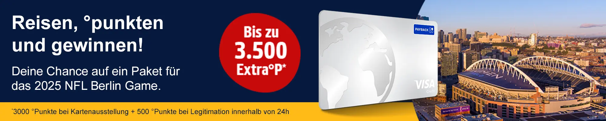 Mit der PAYBACK Visa Kreditkarte überall punkten