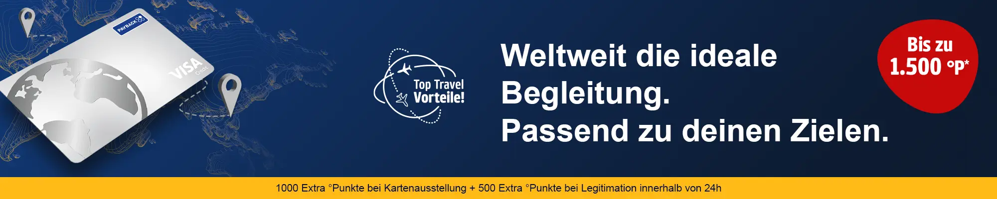 Mit der PAYBACK Visa Kreditkarte überall punkten
